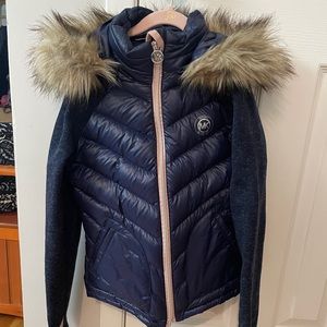 Navy Girls Michael Kors Coat